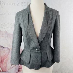 White House Black Market tailored jacket flare hips Size 6